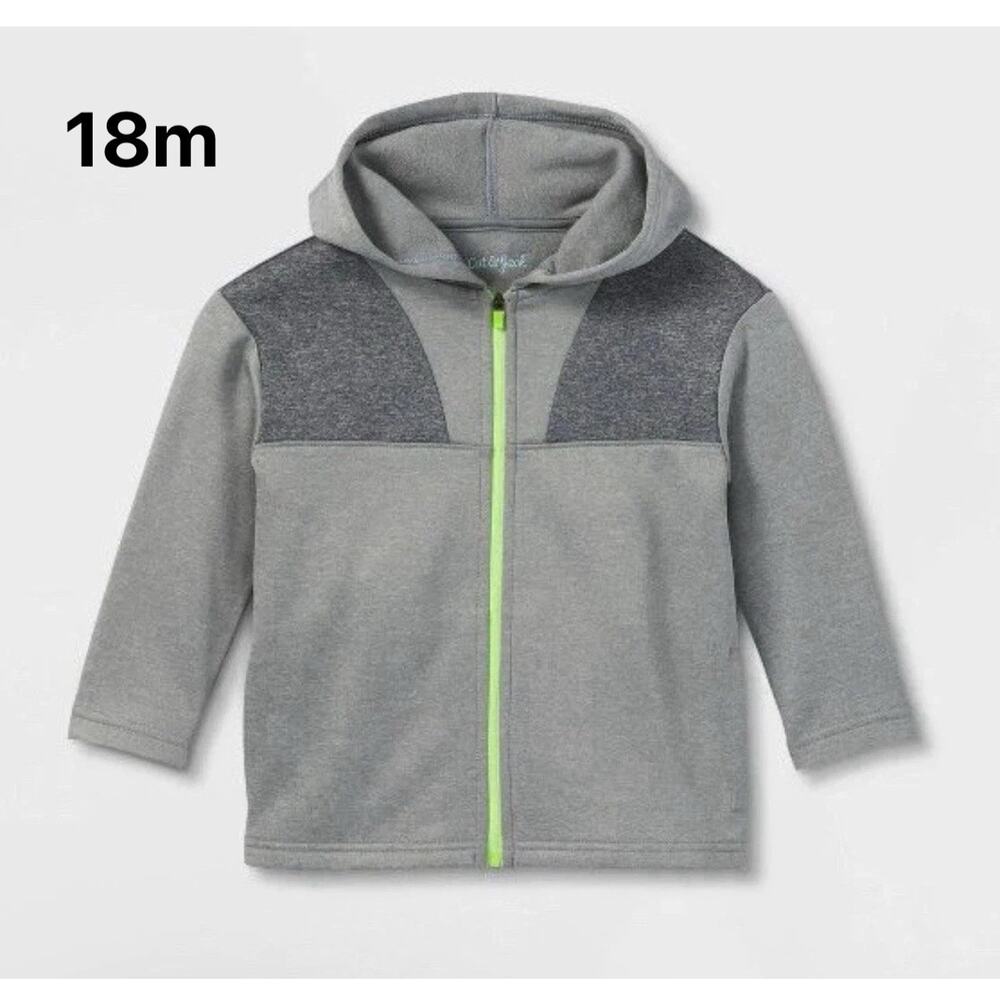 Cat&Jack Jacket Toddler Kids Boy Fleece Casual Lightweight Sweatshirt Hooded 18m